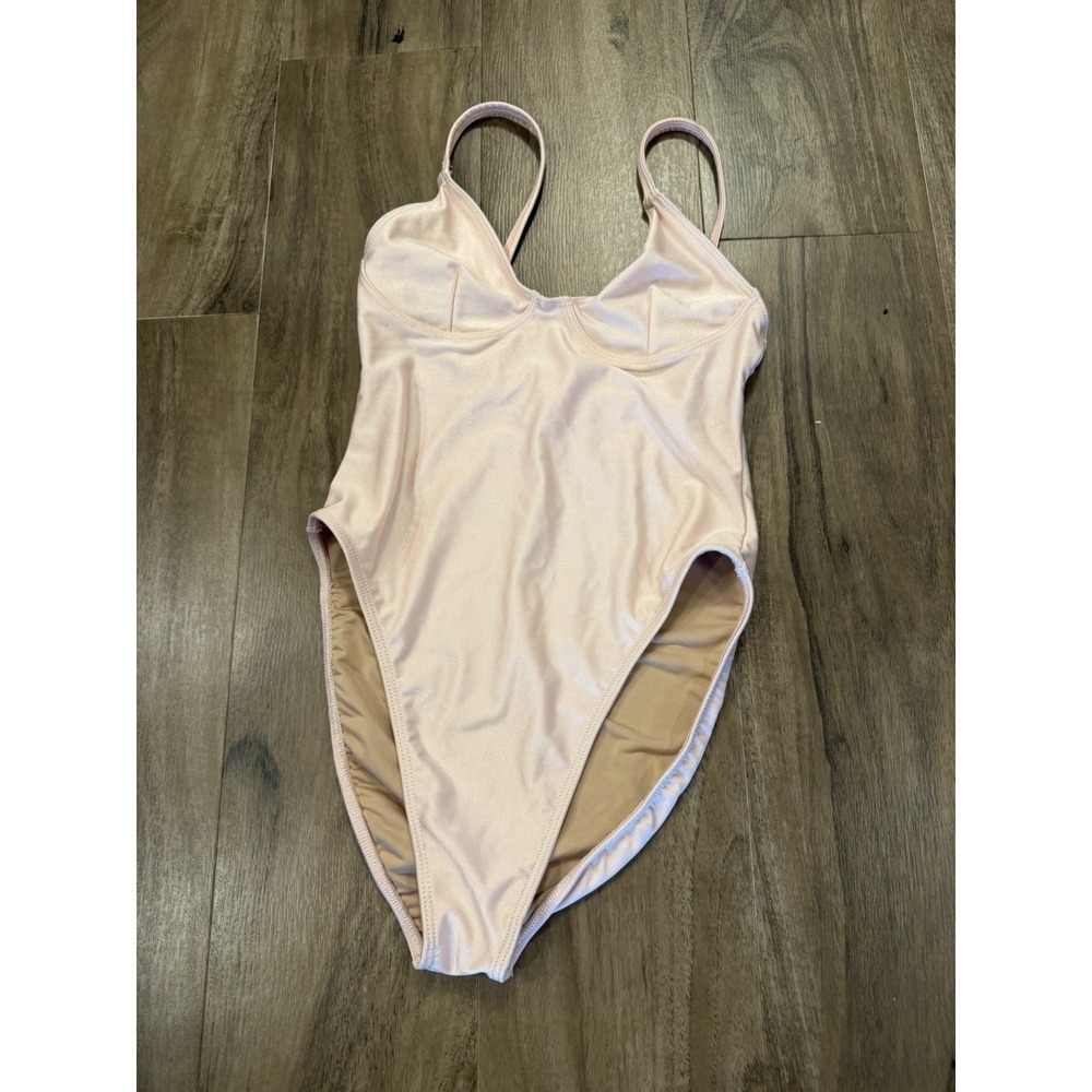 Los Angeles Apparel Swimsuit Womens S Pink Made In USA  One Piece